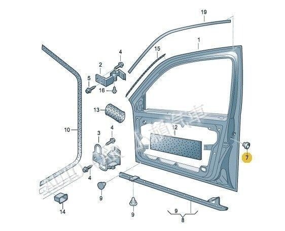 VW Golf Polo Bora 車門 六角鎖 螺絲蓋 全新