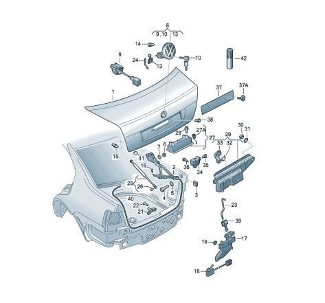 VW Bora 後車箱 行李箱 門鎖 六角鎖 全新