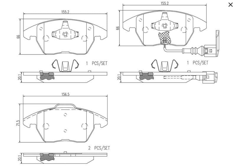 Golf Plus Caddy Polo GTI Golf 5 6 Jetta Eos 前輪 煞車皮 來令片 Brembo 陶瓷 公司貨