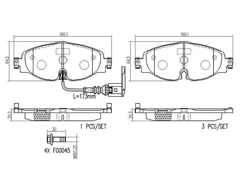 (VAG小賴汽車)Octavia Superb Karoq 前輪 煞車皮 來令片 Brembo 陶瓷 全新