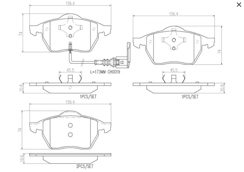 Skoda Octavia 前輪 煞車皮 來令片 Brembo 陶瓷 公司貨