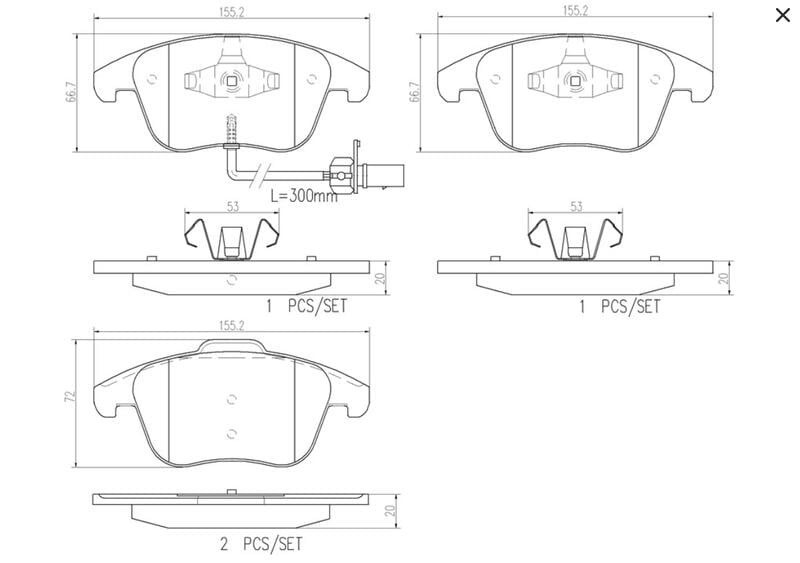 Audi A4 B8 B8.5 A5 Q3 前輪 煞車皮 來令片 Brembo 陶瓷 公司貨