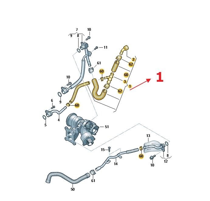 (VAG小賴汽車)Tiguan Q3 Kodiaq 2.0 水管 熱水管 5QF122073C 全新