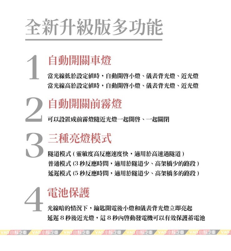 (VAG小賴汽車)New Tiguan Tiguan Allspace 改裝 自動 大燈 開關 感應模組 套件