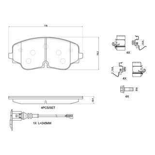 (VAG小賴汽車)前輪 煞車皮 來令片 Brembo 陶瓷 P85193N 全新