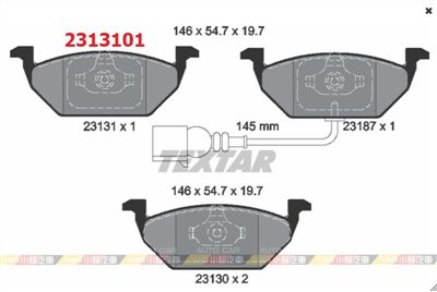 德國 Textar A3 8L A2 前 煞車皮 來令片 2313101 全新