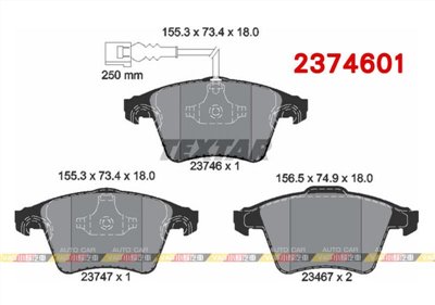 德國 Textar T5 T6 單活塞 前 煞車皮 來令片 2374601 全新