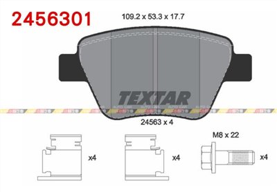 德國 Textar Audi A1 A3 後 煞車皮 來令片 2456301 全新