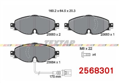 德國 Textar Octavia Superb Karoq 前 煞車皮 來令片 2568301 全新