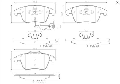 Audi A4 B8 B8.5 A5 Q3 前輪 煞車皮 來令片 Brembo 陶瓷 公司貨