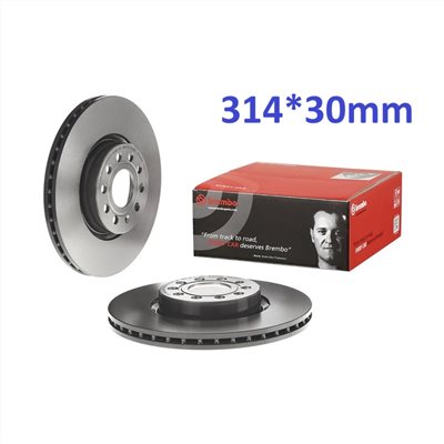 (VAG小賴汽車)前 煞車盤 碟盤 314mm Brembo 平面盤 09.B635.11 全新